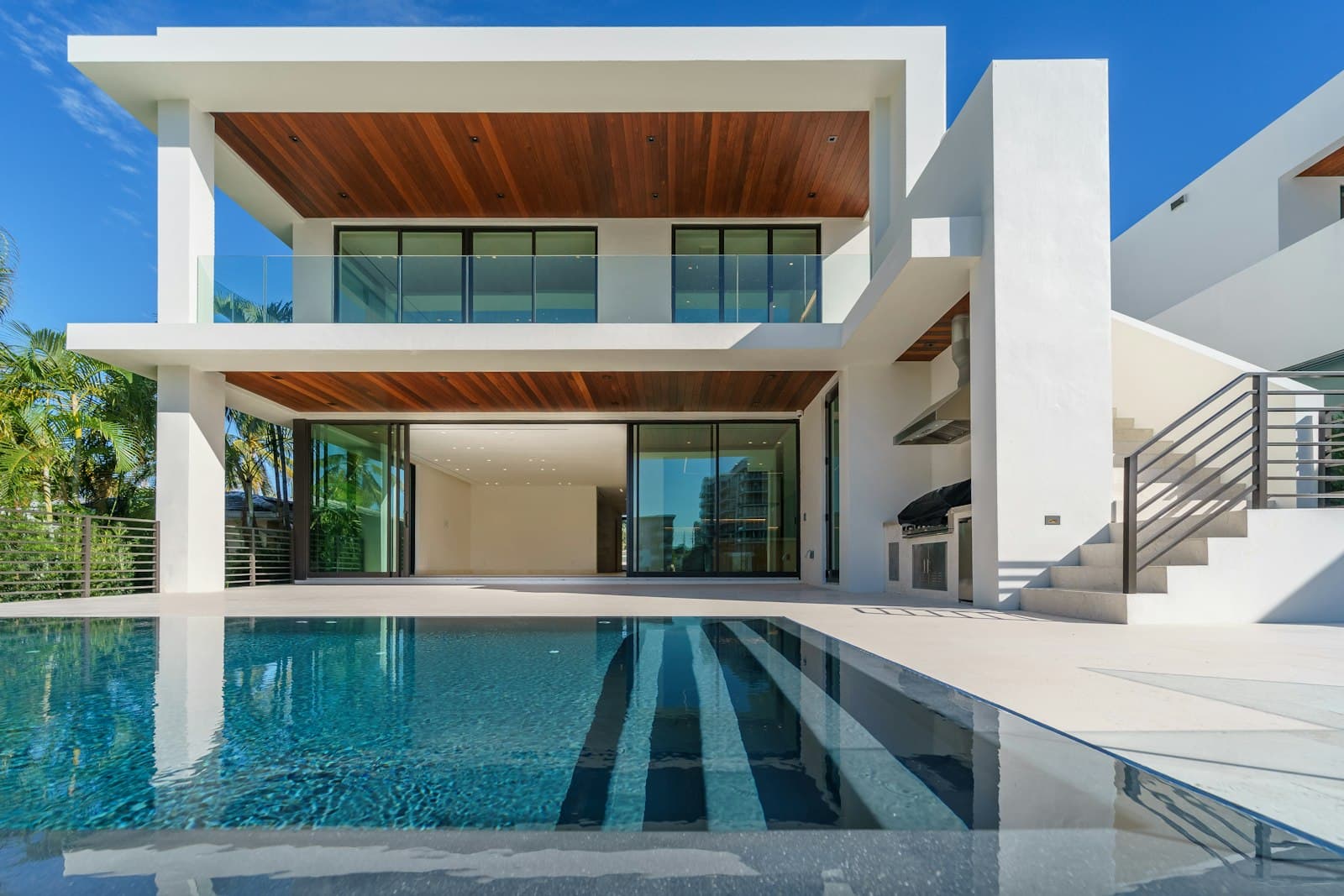 Contemporary villa with a private pool and shaded terrace, West Village, Dubai